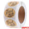 Heart Shape Natural Kraft Thank You Stickers, Seal Labels for Scrapbooking, Package, Stationery Stickers