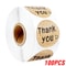 Heart Shape Natural Kraft Thank You Stickers, Seal Labels for Scrapbooking, Package, Stationery Stickers
