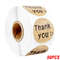 Heart Shape Natural Kraft Thank You Stickers, Seal Labels for Scrapbooking, Package, Stationery Stickers
