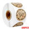 Heart Shape Natural Kraft Thank You Stickers, Seal Labels for Scrapbooking, Package, Stationery Stickers