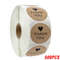 Heart Shape Natural Kraft Thank You Stickers, Seal Labels for Scrapbooking, Package, Stationery Stickers