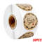 Heart Shape Natural Kraft Thank You Stickers, Seal Labels for Scrapbooking, Package, Stationery Stickers