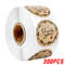 Heart Shape Natural Kraft Thank You Stickers, Seal Labels for Scrapbooking, Package, Stationery Stickers