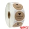 Heart Shape Natural Kraft Thank You Stickers, Seal Labels for Scrapbooking, Package, Stationery Stickers