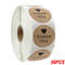Heart Shape Natural Kraft Thank You Stickers, Seal Labels for Scrapbooking, Package, Stationery Stickers