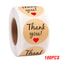 Heart Shape Natural Kraft Thank You Stickers, Seal Labels for Scrapbooking, Package, Stationery Stickers