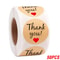 Heart Shape Natural Kraft Thank You Stickers, Seal Labels for Scrapbooking, Package, Stationery Stickers