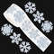 Christmas Paper Stickers, Winter Snowflake Sticker Rolls, Designs Waterproof Self Adhesive Stickers