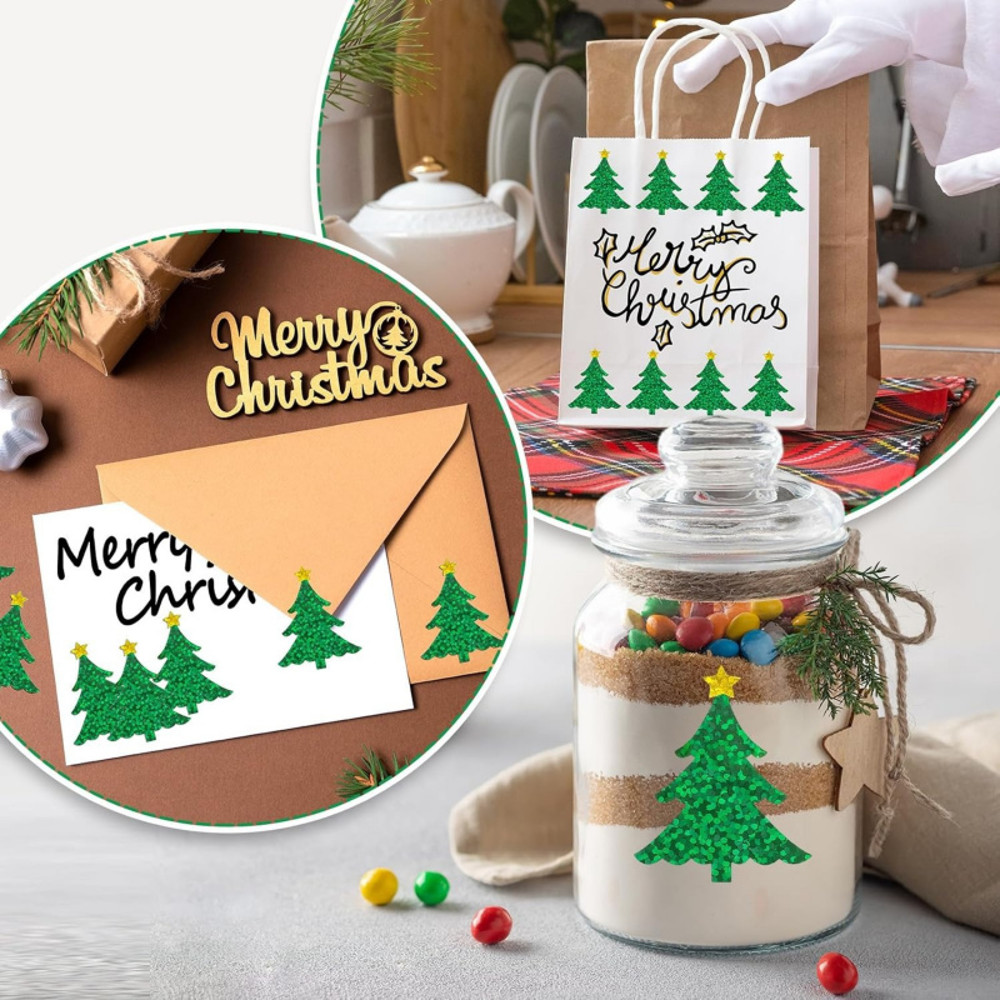 Waterproof Packaging Sticker Christmas Tree Sticker Toy Stickers Labels Christmas Decorations Child 4