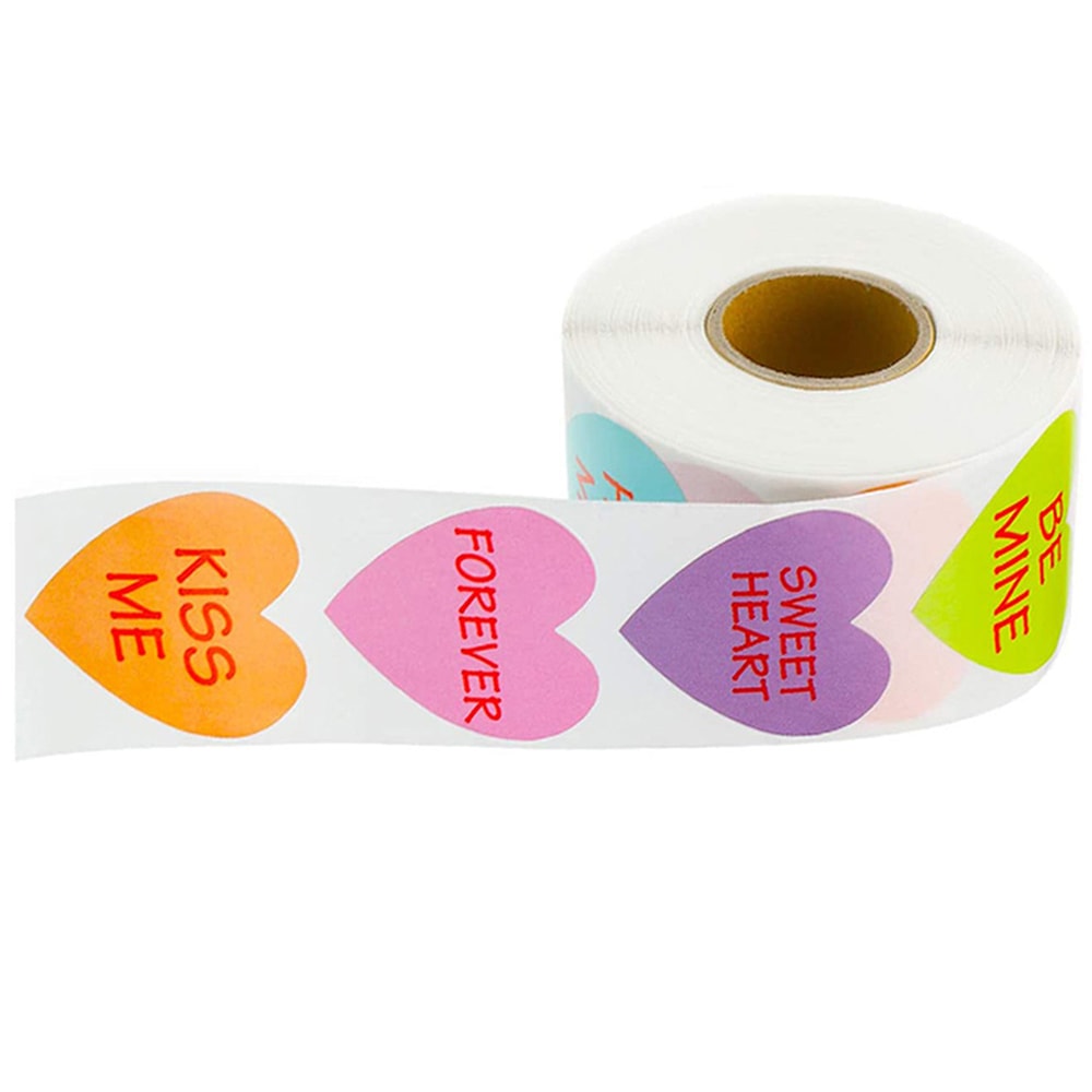 Valentine's Day Stickers, Heart Shape Stickers, Birthday Party Seal Labels, Tag FAVORS Labels, Good Cute Stickers Box