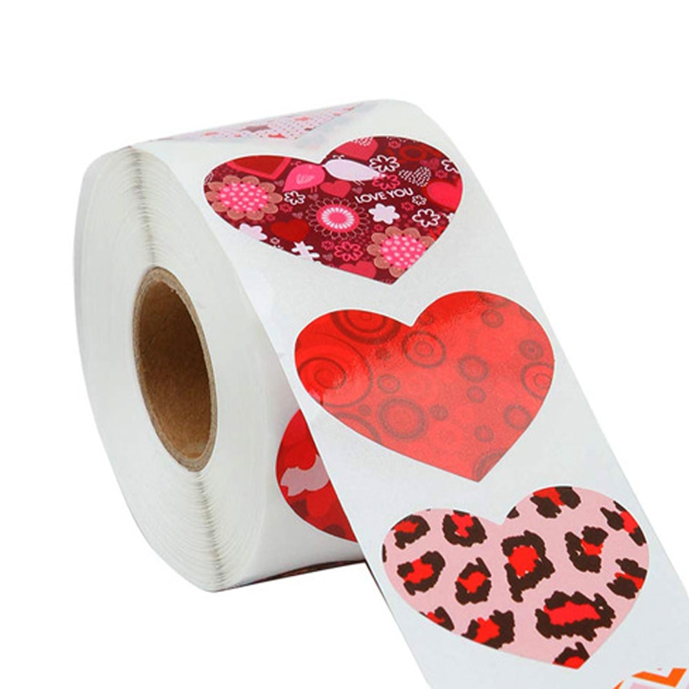 Valentine's Day Stickers, Heart Shape Stickers, Birthday Party Seal Labels, Tag FAVORS Labels, Good Cute Stickers Box
