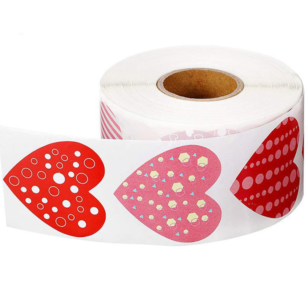 Valentine's Day Stickers, Heart Shape Stickers, Birthday Party Seal Labels, Tag FAVORS Labels, Good Cute Stickers Box