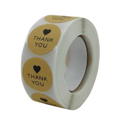 scrapbook stickers, round natural kraft, sealed stationery stickers, paper hand stickers, packaging thank you