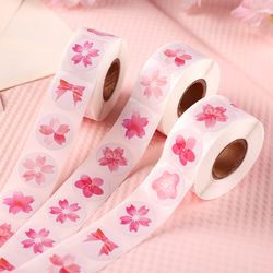 wedding birthday holiday stickers, cherry blossom sticker, party gift sticker decor, envelopes sealed baking label
