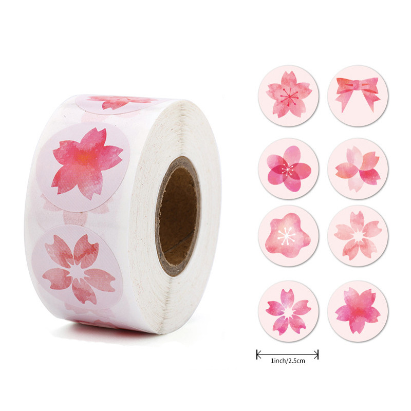 Wedding Birthday Holiday Stickers, Cherry Blossom Sticker, Party Gift Sticker Decor, Envelopes Sealed Baking Label