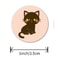 Kids Sticker For School, Round Stickers, Stationery Sticker Cat Pattern, Teacher Student Stationery