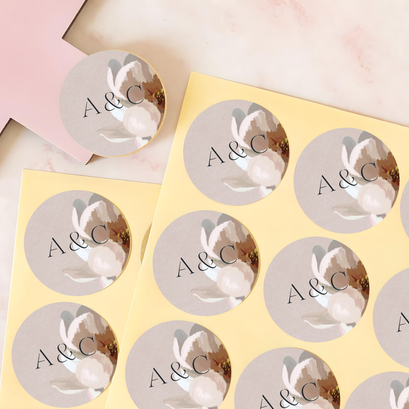 Personalized Wedding Stickers, Party Favor Gift Labels, Custom Invitation Seals for Events