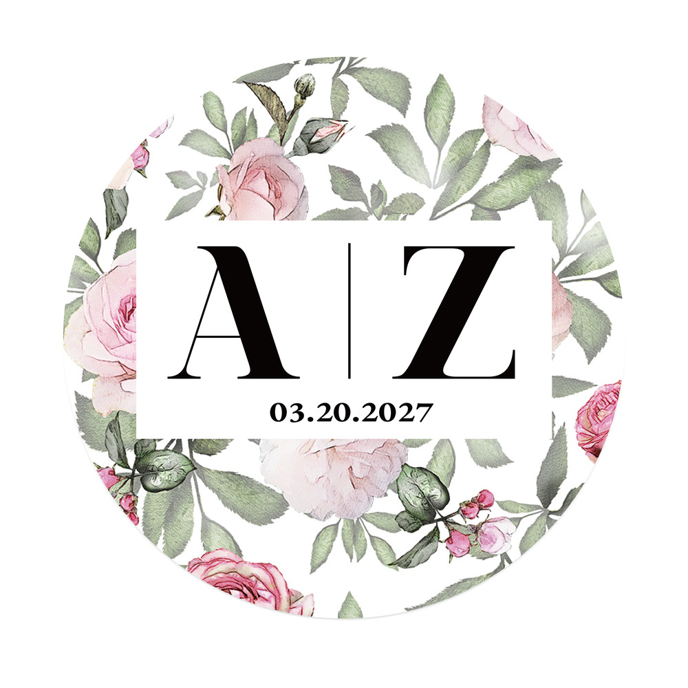 Custom Round Label Stickers Personalized Stickers Of Name Date Thank You For Wedding Party Favors B 25