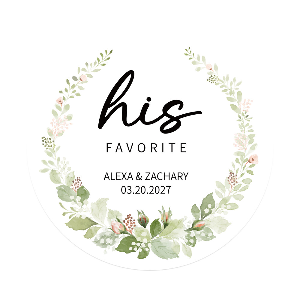 Custom Round Label Stickers Personalized Stickers Of Name Date Thank You For Wedding Party Favors B 26