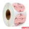 Thank You Sticker, Round Pink Heart Label Stickers, Cute Scrapbook Stationery, Envelope Seal Sticker Roll