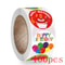 Round Happy Birthday Stickers, New Styles Gift Decoration Supplies, Cute Party Greeting Card Tags