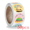 Round Happy Birthday Stickers, New Styles Gift Decoration Supplies, Cute Party Greeting Card Tags