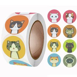 animal cartoon stickers, cute cat label pack, reward stickers for school, thank you gift decoration stickers