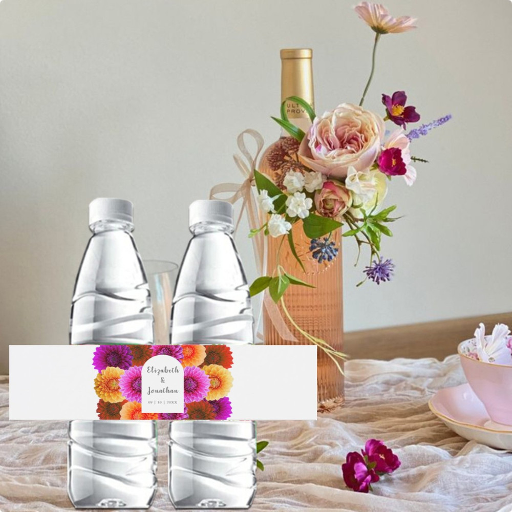 Wedding Water Bottle Label, Custom Modern Water Bottle Label, Personalized Wedding Party Favor Stickers