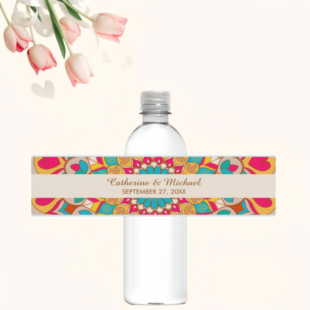Wedding Water Bottle Label, Custom Modern Water Bottle Label, Personalized Wedding Party Favor Stickers