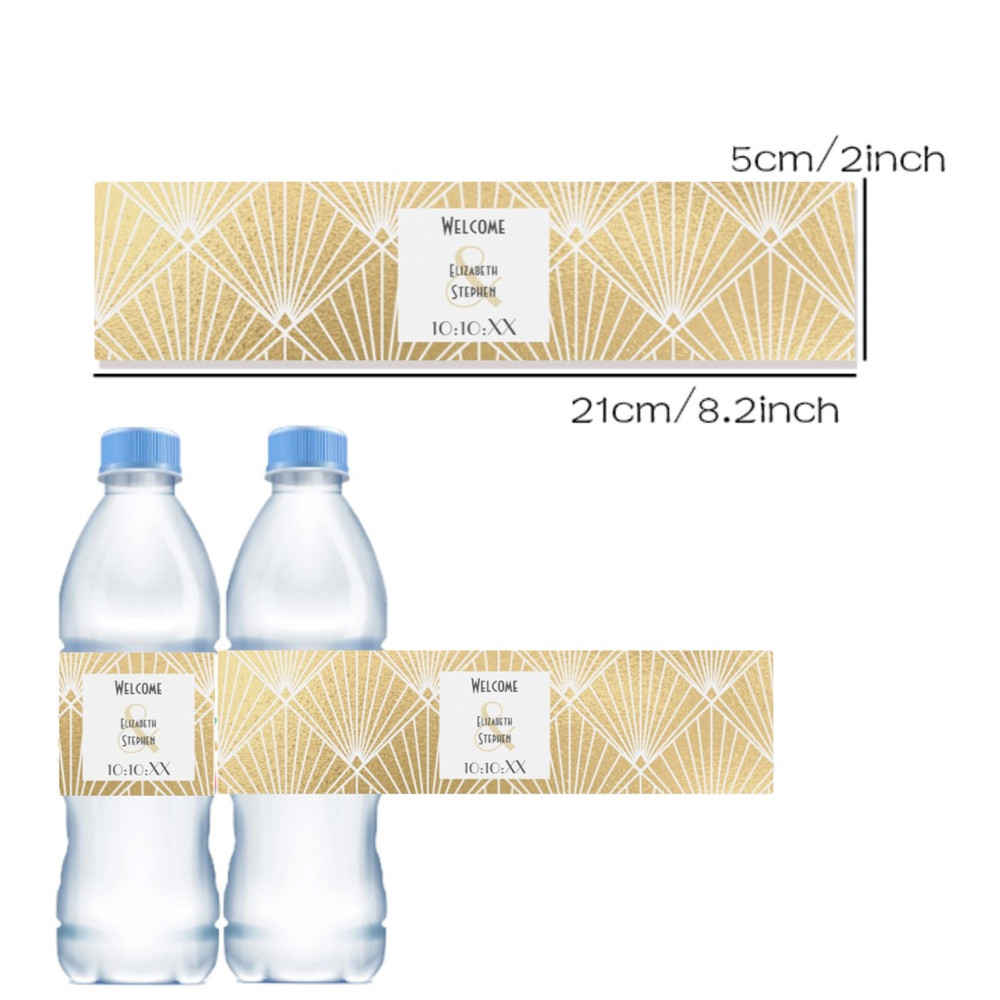 Wedding Water Bottle Label, Custom Modern Water Bottle Label, Personalized Wedding Party Favor Stickers