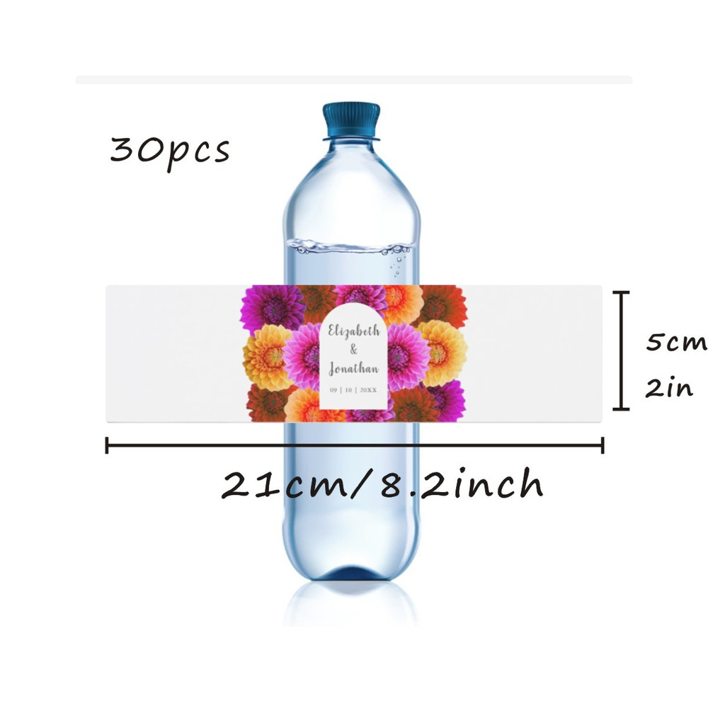 Wedding Water Bottle Label, Custom Modern Water Bottle Label, Personalized Wedding Party Favor Stickers