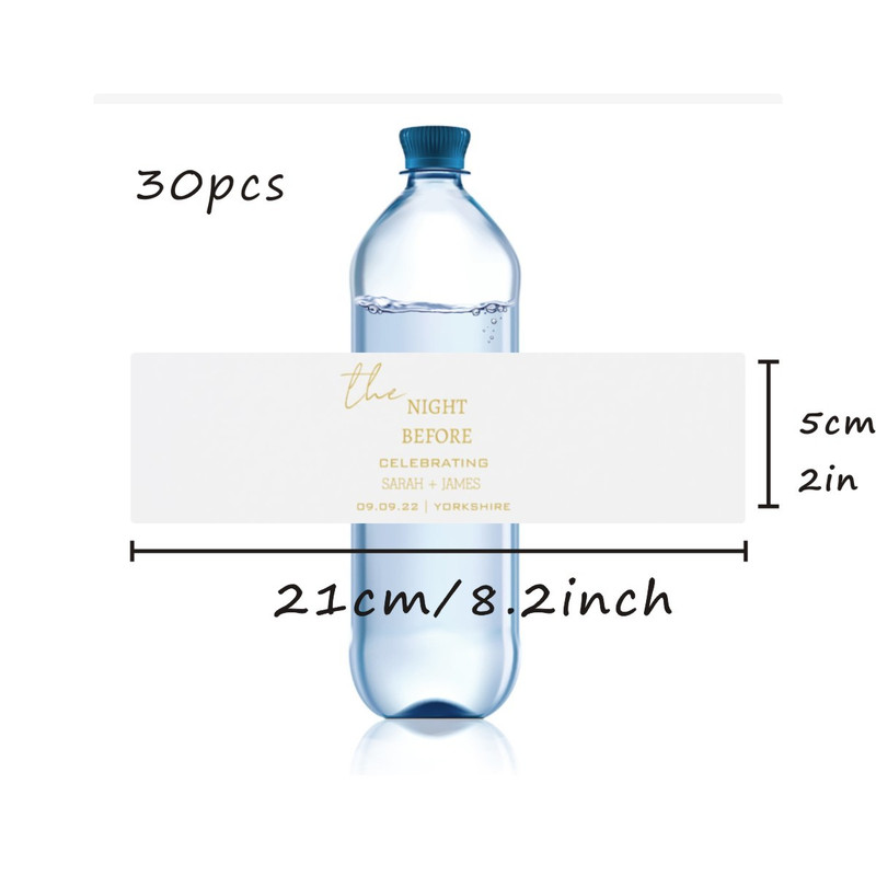 Wedding Water Bottle Label, Custom Modern Water Bottle Label, Personalized Wedding Party Favor Stickers