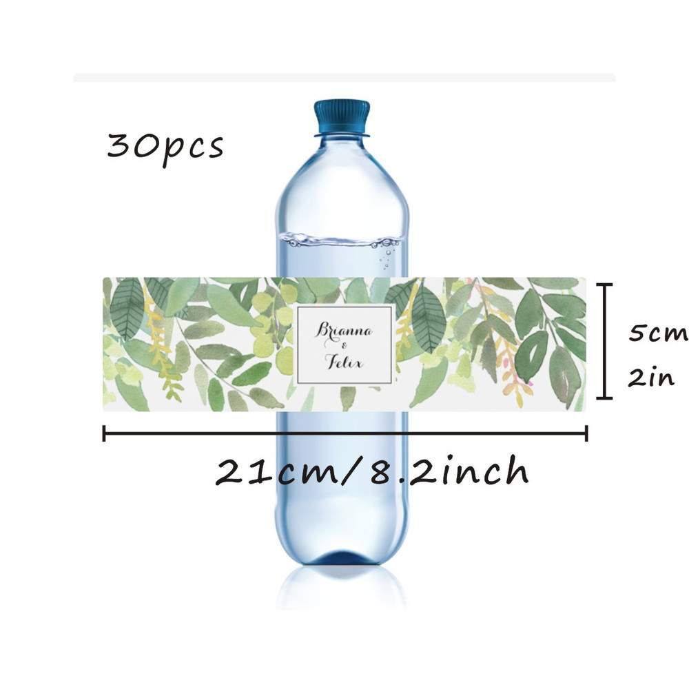 Wedding Water Bottle Label, Custom Modern Water Bottle Label, Personalized Wedding Party Favor Stickers