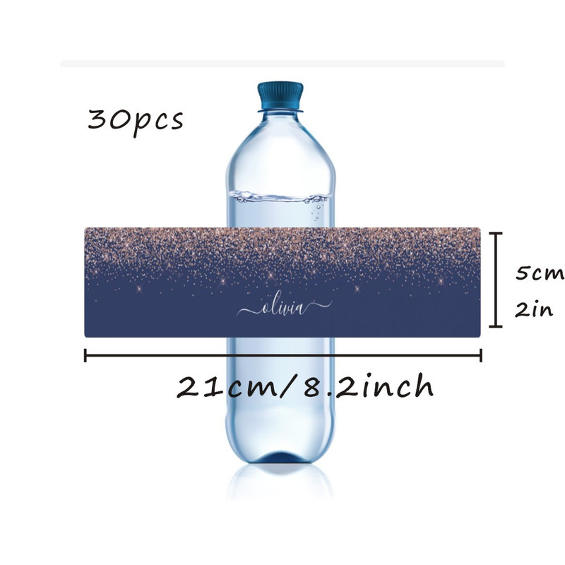 Wedding Water Bottle Label, Custom Modern Water Bottle Label, Personalized Wedding Party Favor Stickers