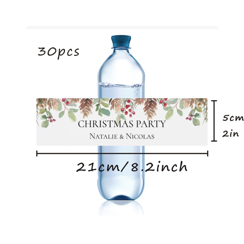 Wedding Water Bottle Label, Custom Modern Water Bottle Label, Personalized Wedding Party Favor Stickers