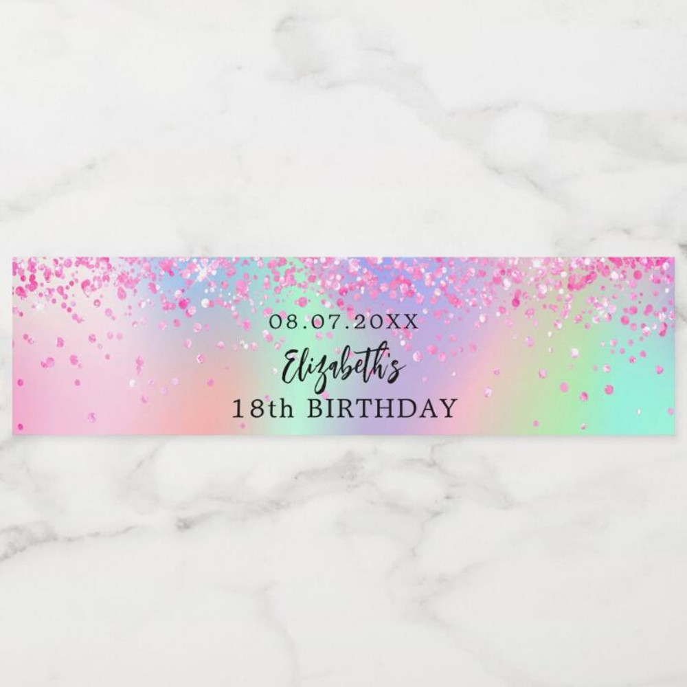 Personalized Bottle Label, Custom Pieces, Celebration Label, Custom Name Text Sticker, Wedding Birthday Christening Deco