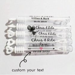 100 wedding bubble tags bubble stick transparent tags, wedding stickers, transparent tags, custom names and dates