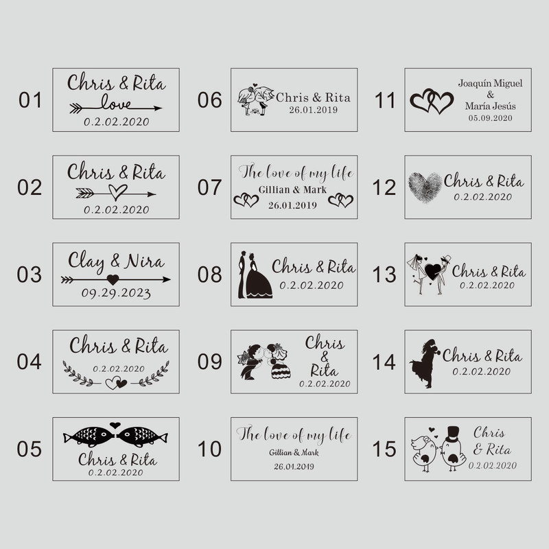 100 Wedding Bubble Tags Bubble Stick Transparent Tags, Wedding Stickers, Transparent Tags, Custom Names and Dates