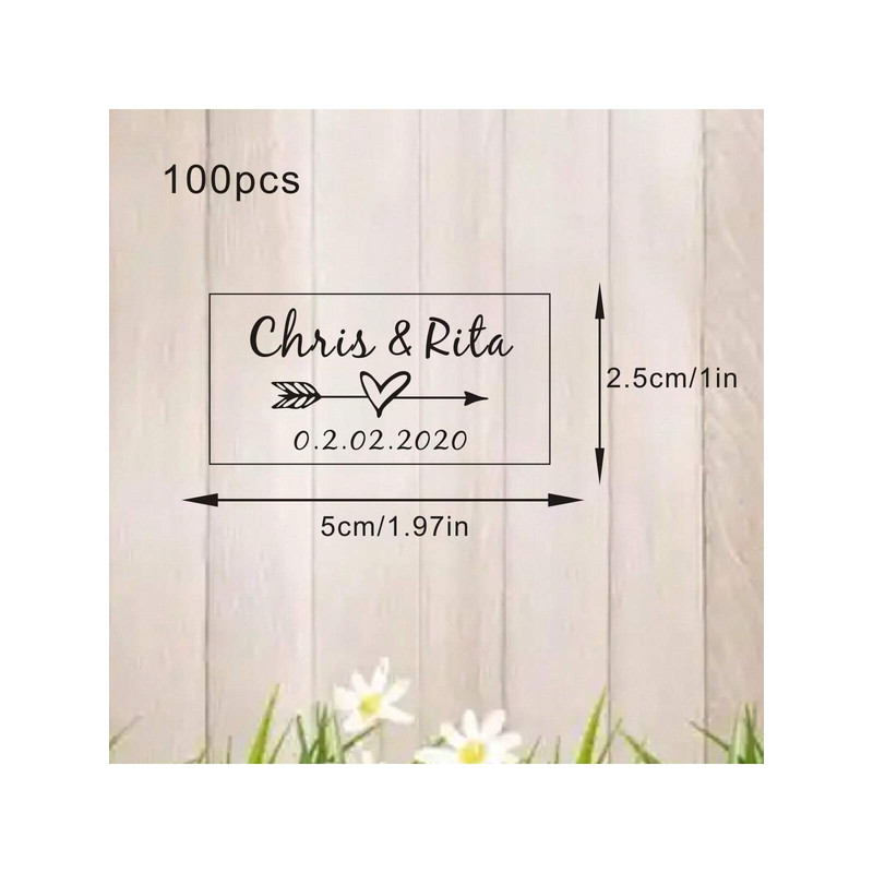 100 Wedding Bubble Tags Bubble Stick Transparent Tags, Wedding Stickers, Transparent Tags, Custom Names and Dates