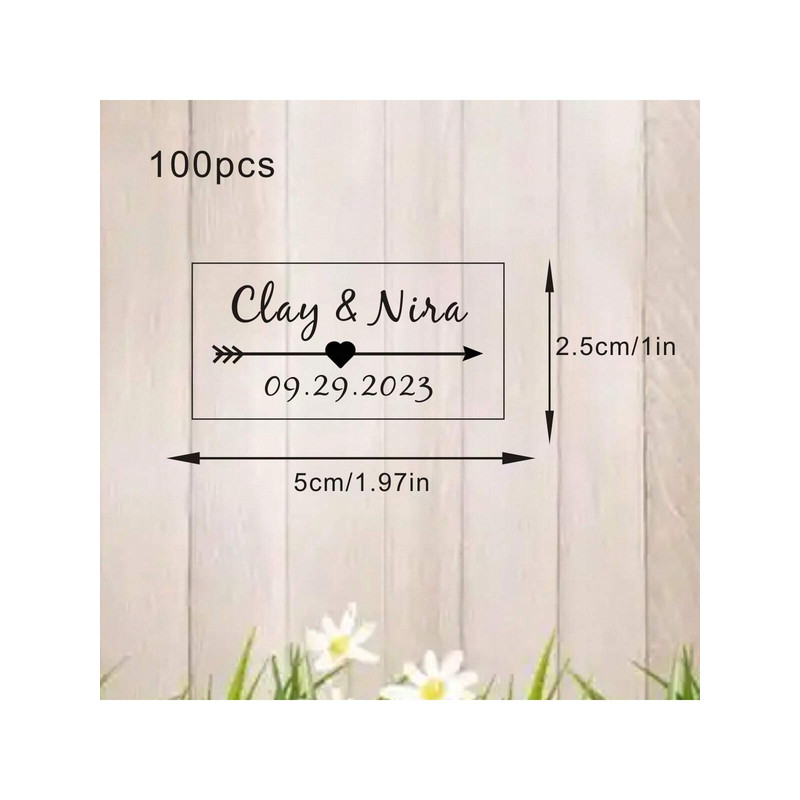 100 Wedding Bubble Tags Bubble Stick Transparent Tags, Wedding Stickers, Transparent Tags, Custom Names and Dates
