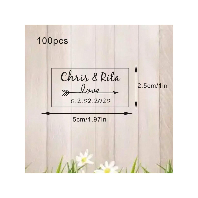 100 Wedding Bubble Tags Bubble Stick Transparent Tags, Wedding Stickers, Transparent Tags, Custom Names and Dates