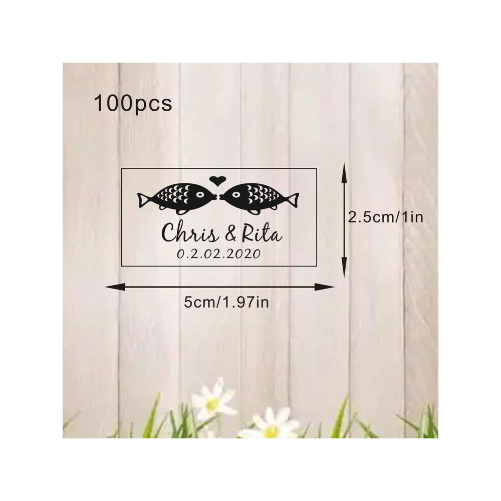 100 Wedding Bubble Tags Bubble Stick Transparent Tags, Wedding Stickers, Transparent Tags, Custom Names and Dates