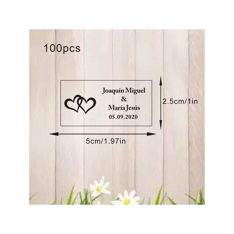 100 Wedding Bubble Tags Bubble Stick Transparent Tags, Wedding Stickers, Transparent Tags, Custom Names and Dates