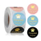 Round Paw Print Stickers, Thank You Labels, Self-Adhesive Stickers for Gift Box, Bags, and Package Decoration