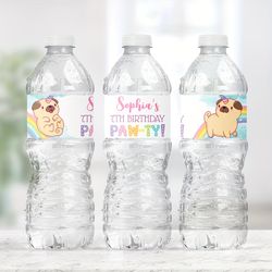 custom wedding water bottle stickers, personalized simple wedding labels, welcome bottle stickers for wedding favors