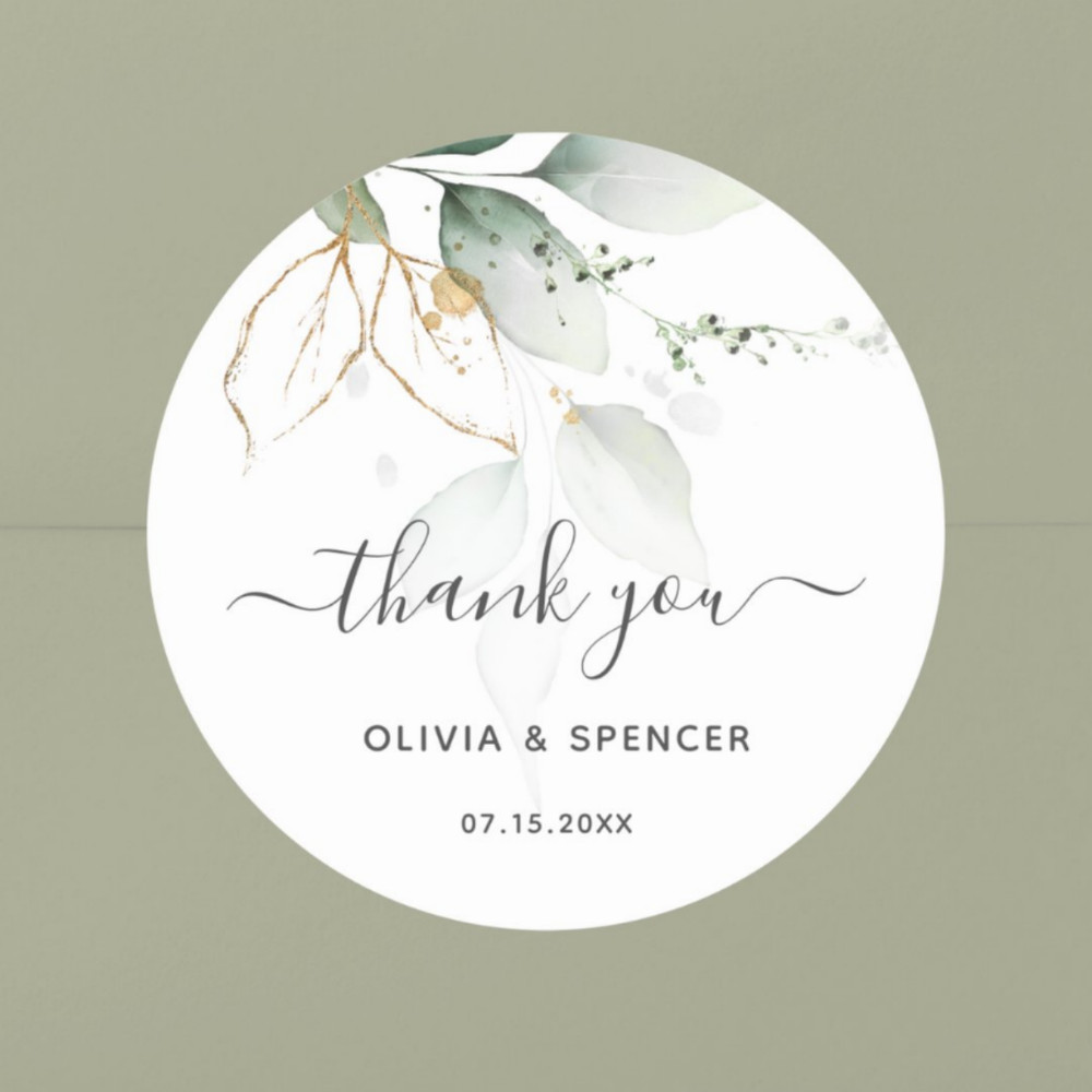 Personalized Circular Stickers, Custom Wedding Thank You Labels, Ideal for Birthdays, Baptisms, and Anniversary Gifts