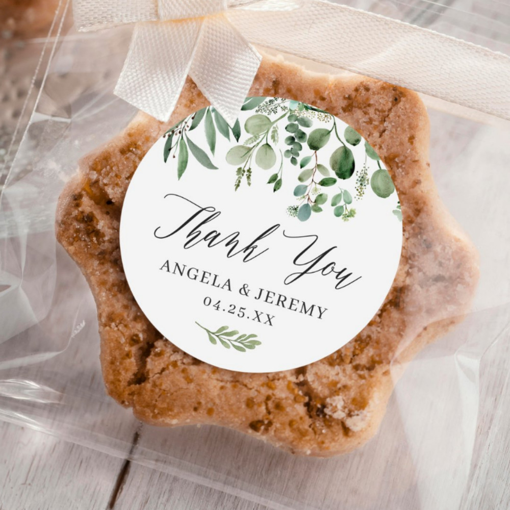 Personalized Circular Stickers, Custom Wedding Thank You Labels, Ideal for Birthdays, Baptisms, and Anniversary Gifts