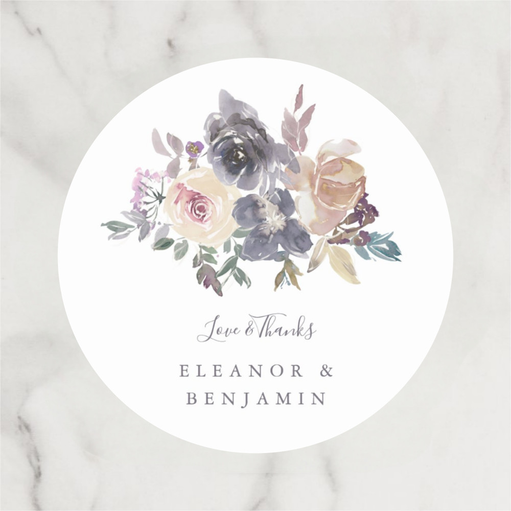 Personalized Circular Stickers, Custom Wedding Thank You Labels, Ideal for Birthdays, Baptisms, and Anniversary Gifts