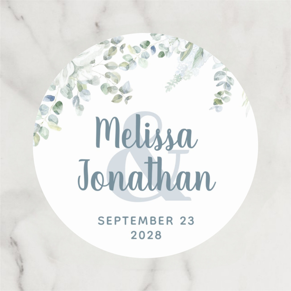 Personalized Circular Stickers, Custom Wedding Thank You Labels, Ideal for Birthdays, Baptisms, and Anniversary Gifts