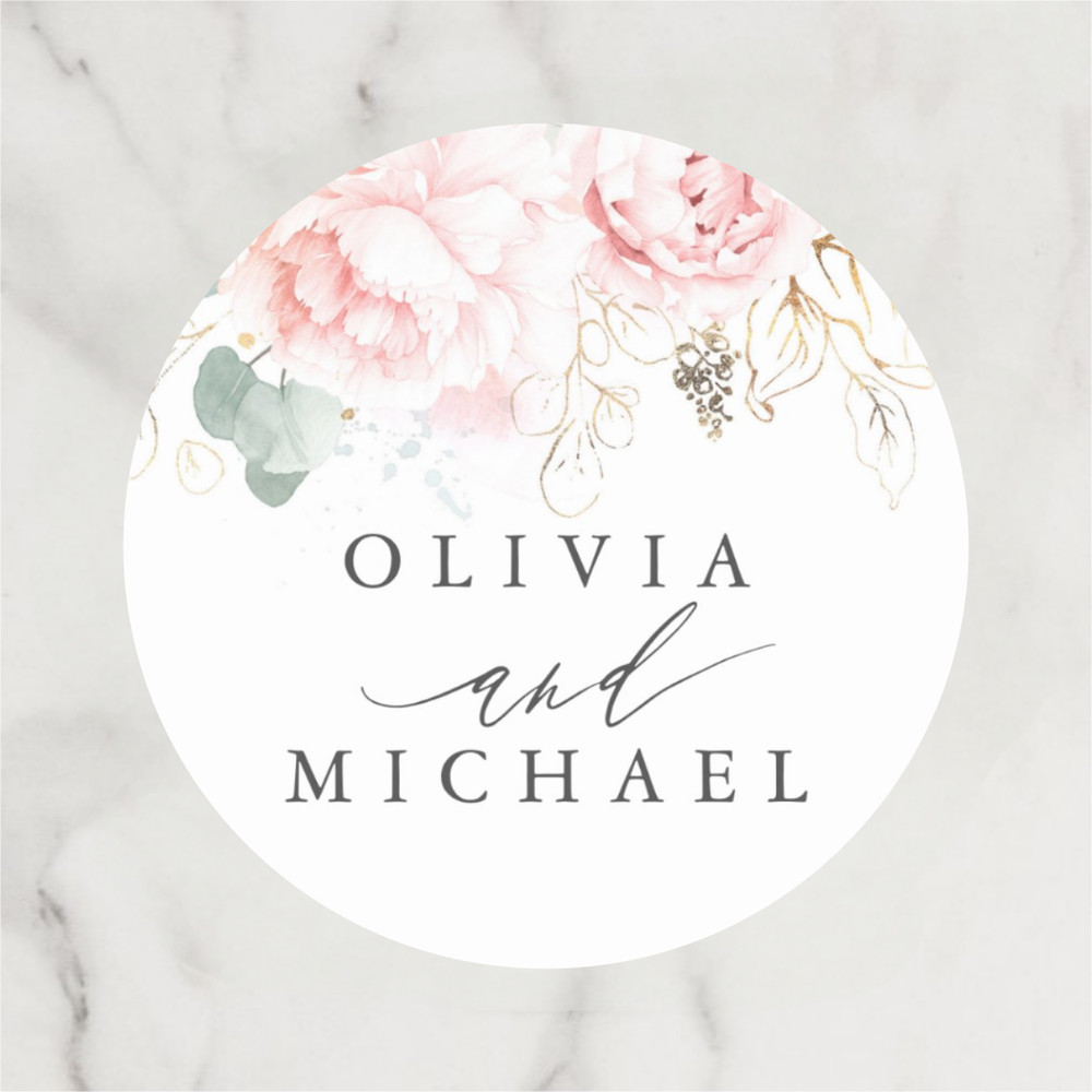 Personalized Circular Stickers, Custom Wedding Thank You Labels, Ideal for Birthdays, Baptisms, and Anniversary Gifts